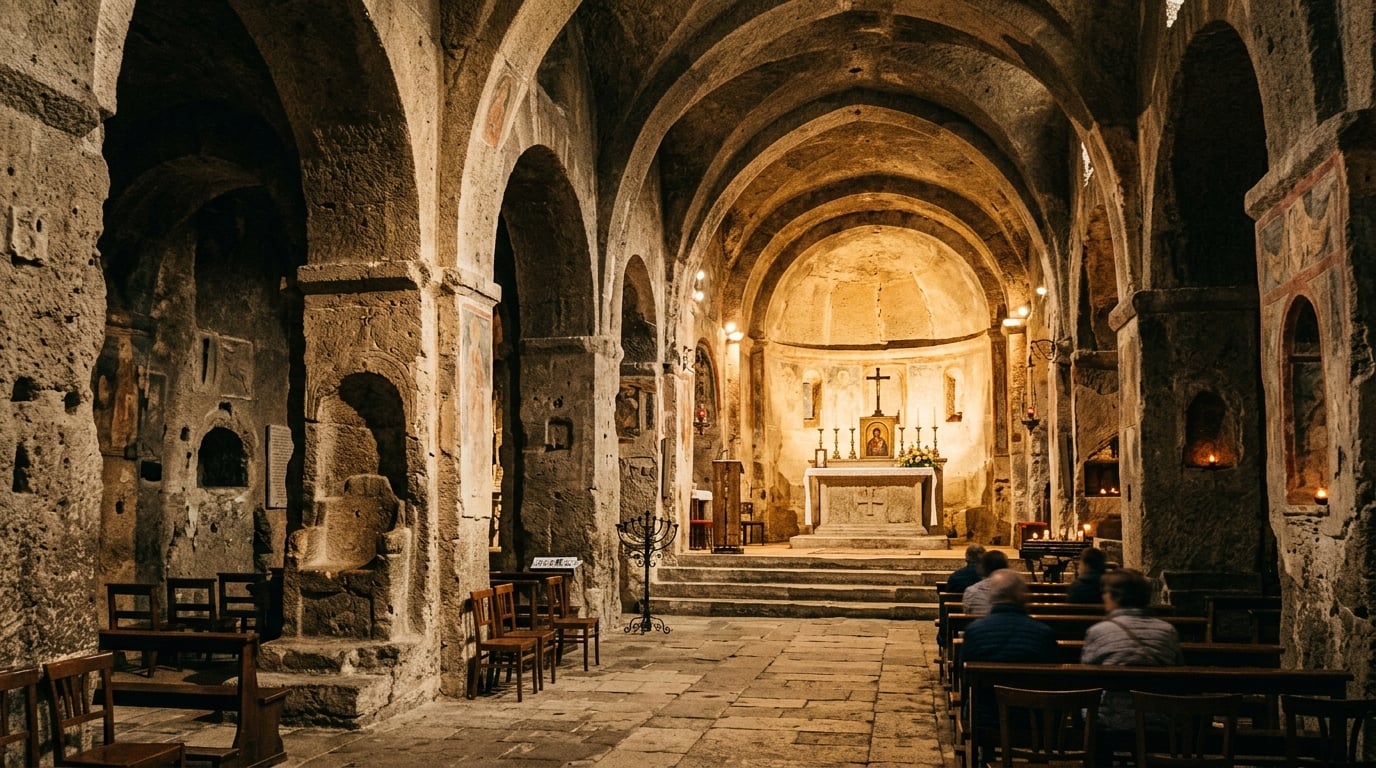 Underground Basilica of St Agrippinus in the Catacombs of San Gennaro